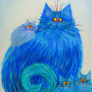 Big Blue Cat and the Curious Kittens